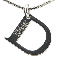 ディオール ロゴ ネックレス シルバー メタル レディース Dior 【中古】