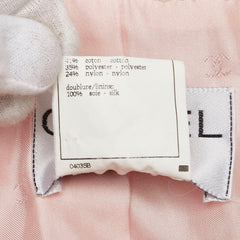 シャネル ノーカラージャケット ツイード サイズ：44 ピンク コットン ポリエステル レディース CHANEL 【中古】