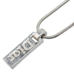 ディオール ロゴプレート ネックレス シルバー メタル レディース Dior 【中古】