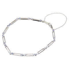 Pt850 プラチナ Pt950 プラチナ タンザナイト1.01ct ブレスレット レディース 【中古】