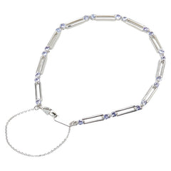 Pt850 プラチナ Pt950 プラチナ タンザナイト1.01ct ブレスレット レディース 【中古】
