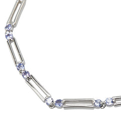 Pt850 プラチナ Pt950 プラチナ タンザナイト1.01ct ブレスレット レディース 【中古】