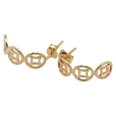 K18YG イエローゴールド スタッドピアス レディース 【中古】