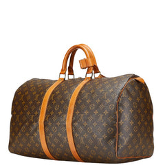 ルイ ヴィトン モノグラム キーポル50 ボストンバッグ M41426 ブラウン PVC レザー レディース LOUIS VUITTON 【中古】