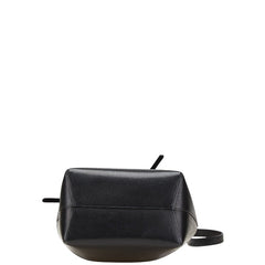 マンサーガブリエル ミニバケットバッグ ショルダーバッグ ブラック レザー レディース 【中古】