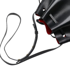 マンサーガブリエル ミニバケットバッグ ショルダーバッグ ブラック レザー レディース 【中古】