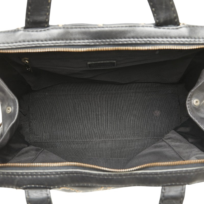 シャネル ワイルドステッチ ココマーク ハンドバッグ ブラック レザー レディース CHANEL 【中古】