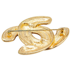 シャネル ヴィンテージ マトラッセ ココマーク ラージ ブローチ ゴールド メッキ レディース CHANEL 【中古】