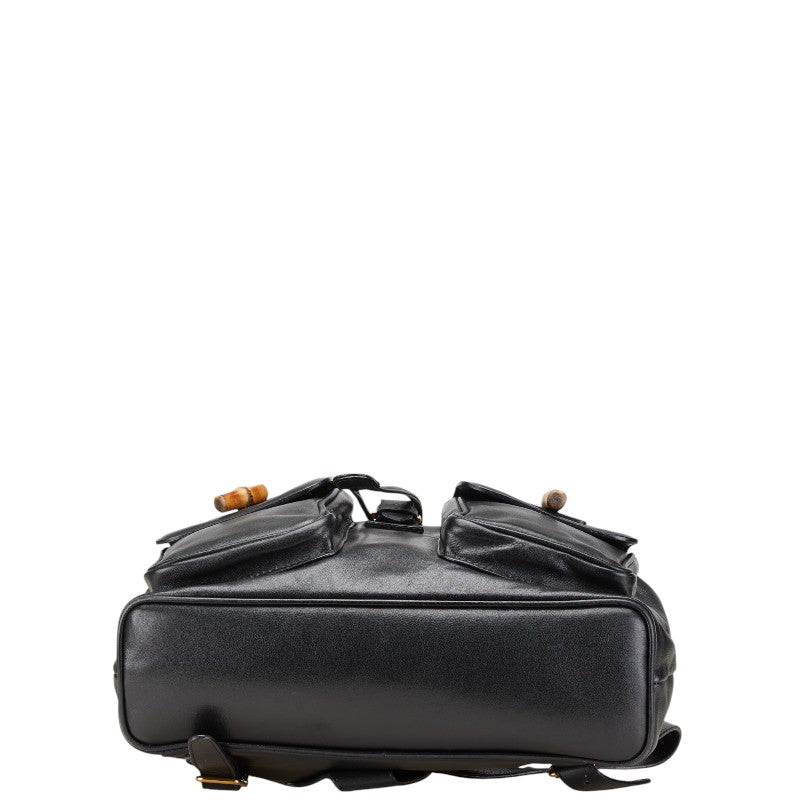 グッチ バンブー リュック バックパック 003 2058 0016 ブラック レザー レディース GUCCI 【中古】