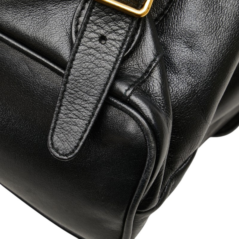 グッチ バンブー リュック バックパック 003 2058 0016 ブラック レザー レディース GUCCI 【中古】