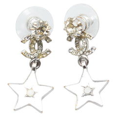 シャネル ココマーク スター 星 ピアス シルバー メタル ラインストーン レディース CHANEL 【中古】