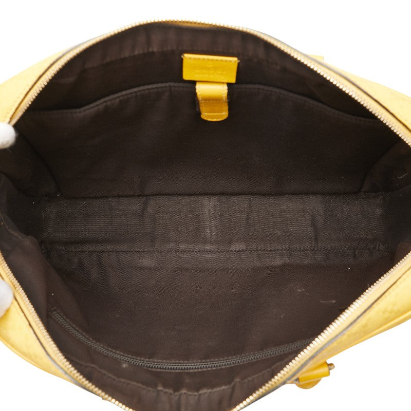 グッチ ディアマンテ ビジネスバッグ ショルダーバッグ 2WAY 344357 イエロー レザー レディース GUCCI 【中古】