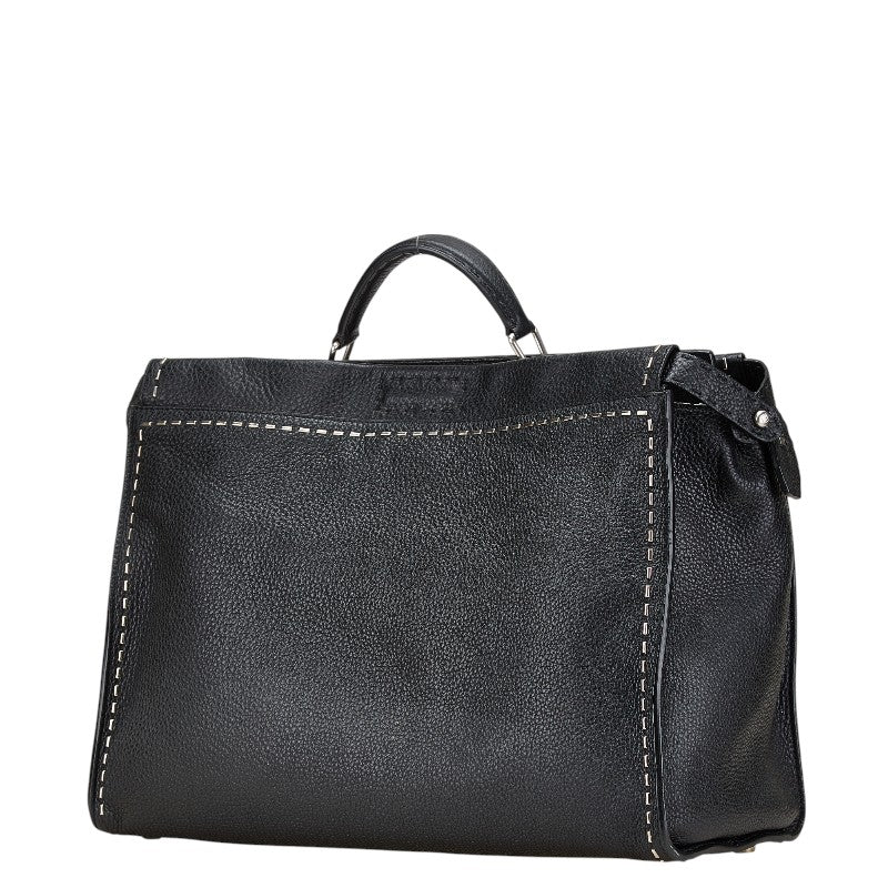 フェンディ ピーカブー ハンドバッグ ショルダーバッグ 2WAY ブラック レザー レディース FENDI 【中古】