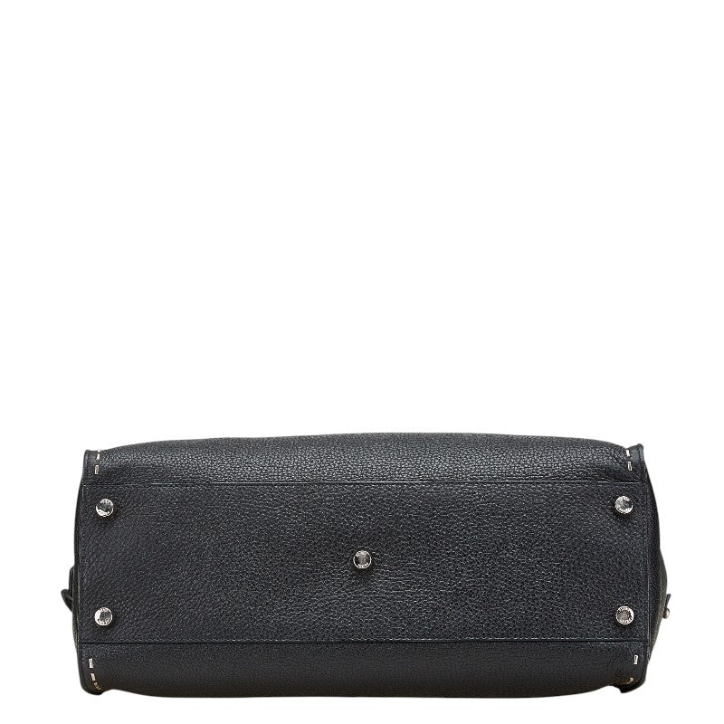 フェンディ ピーカブー ハンドバッグ ショルダーバッグ 2WAY ブラック レザー レディース FENDI 【中古】