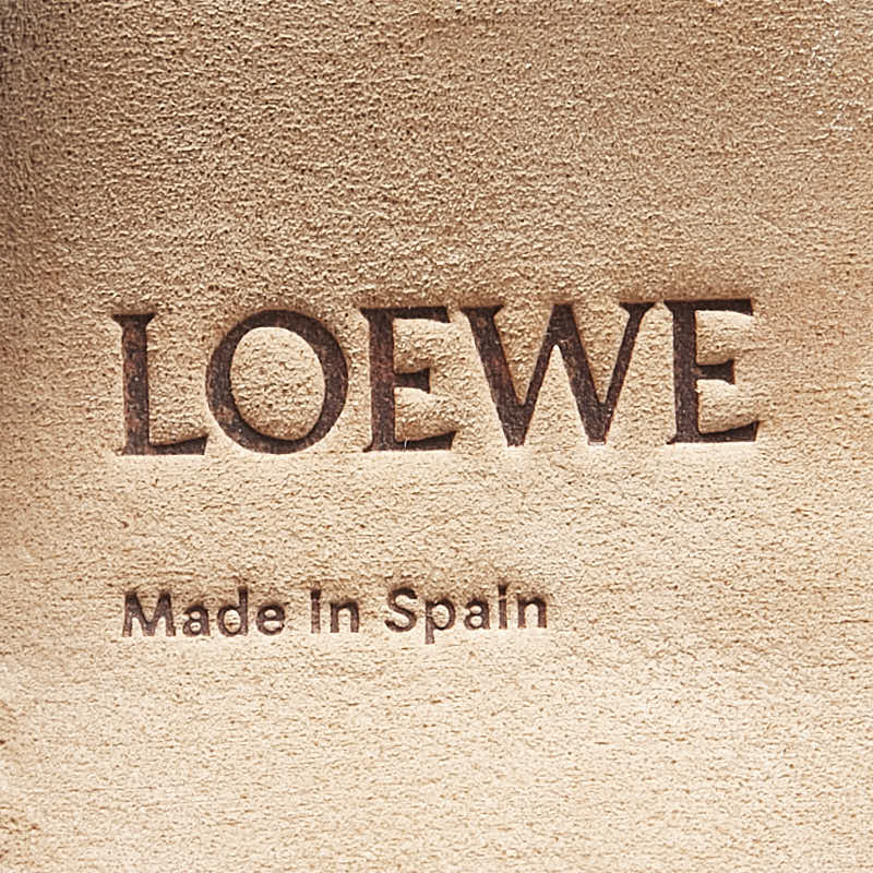 ロエベ アナグラム スモールスラップ ブレスレット タン ブラウン レザー レディース LOEWE 【中古】