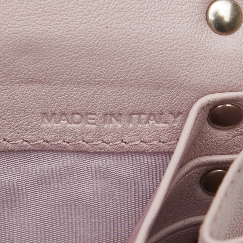 ヴァレンチノ ロックスタッズ チェーンウォレット ショルダーバッグ ピンク レザー レディース Valentino 【中古】