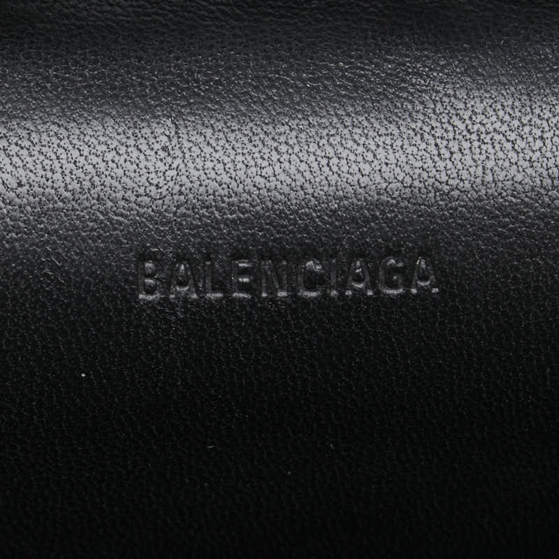 バレンシアガ ロゴ ポシェット フォンケース ブラック レザー レディース BALENCIAGA 【中古】