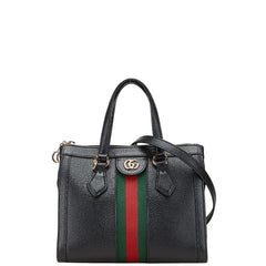 グッチ オフィディア シェリーライン ショルダーバッグ ハンドバッグ 2WAY 547551 ブラック レザー レディース GUCCI 【中古】