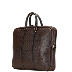 グッチ ディアマンテ ビジネスバッグ 201480 ブラウン レザー メンズ GUCCI 【中古】