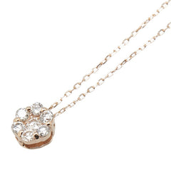 K18PG ピンクゴールド ダイヤ0.20ct ペンダントネックレス レディース 【中古】