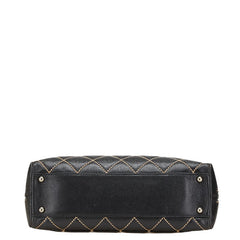 シャネル ワイルドステッチ ハンドバッグ A18121 ブラック カーフレザー レディース CHANEL 【中古】