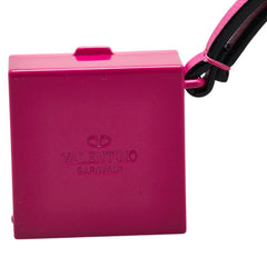 ヴァレンチノ ロックスタッズ ミラー チャーム バッグチャーム ピンク メタル レザー レディース Valentino 【中古】