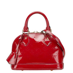 ルイ ヴィトン モノグラム ヴェルニ アルマBB ハンドバッグ ショルダーバッグ 2WAY M90174 スリーズ レッド パテントレザー レディース LOUIS VUITTON 【中古】