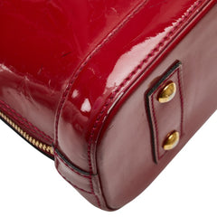 ルイ ヴィトン モノグラム ヴェルニ アルマBB ハンドバッグ ショルダーバッグ 2WAY M90174 スリーズ レッド パテントレザー レディース LOUIS VUITTON 【中古】