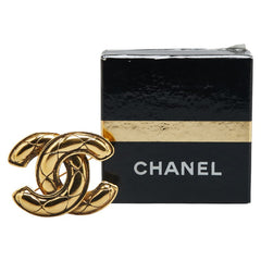 シャネル ココマーク マトラッセ ブローチ ゴールド メッキ レディース CHANEL 【中古】