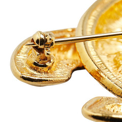 シャネル ココマーク マトラッセ ブローチ ゴールド メッキ レディース CHANEL 【中古】