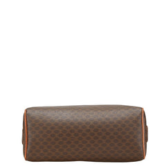 セリーヌ マカダム ハンドバッグ ブラウン PVC レザー レディース CELINE 【中古】