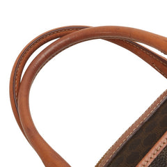 セリーヌ マカダム ハンドバッグ ブラウン PVC レザー レディース CELINE 【中古】