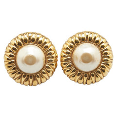 シャネル ヴィンテージ イヤリング ゴールド メッキ フェイクパール レディース CHANEL 【中古】