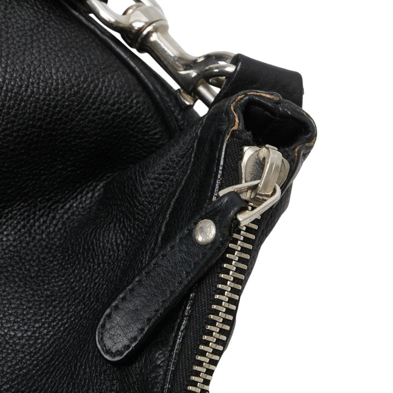 グッチ ショルダーバッグ メッセンジャーバッグ 233329 ブラック レザー レディース GUCCI 【中古】