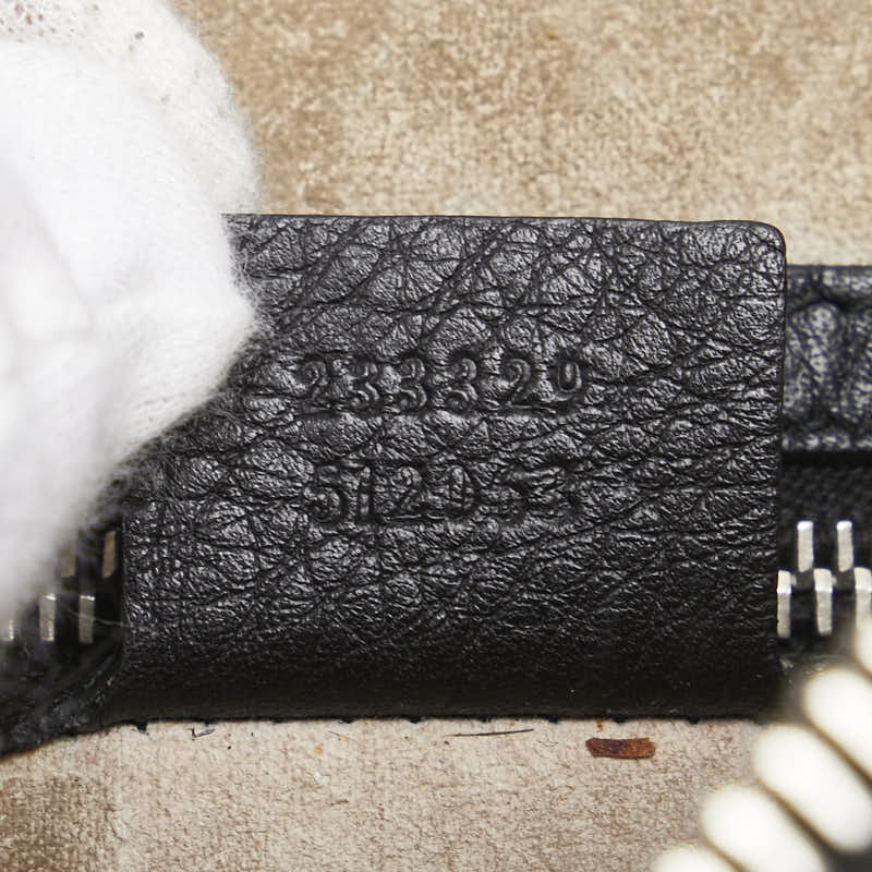 グッチ ショルダーバッグ メッセンジャーバッグ 233329 ブラック レザー レディース GUCCI 【中古】