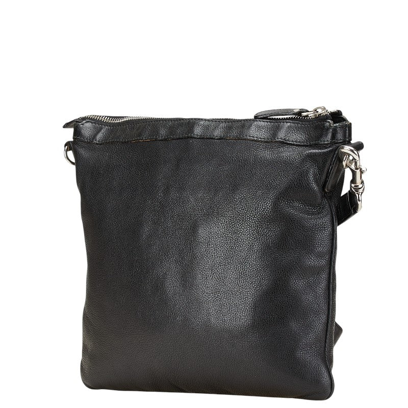グッチ ショルダーバッグ メッセンジャーバッグ 233329 ブラック レザー レディース GUCCI 【中古】
