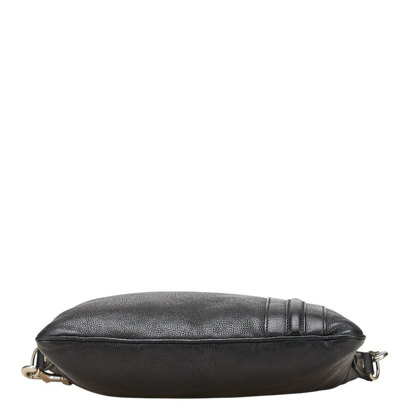 グッチ ショルダーバッグ メッセンジャーバッグ 233329 ブラック レザー レディース GUCCI 【中古】