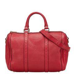 グッチ マイクログッチシマ ハンドバッグ ショルダーバッグ 2WAY 247205 レッド レザー レディース GUCCI 【中古】