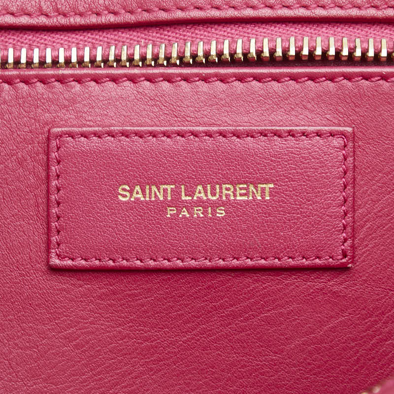 サンローラン カバス Yライン ハンドバッグ ショルダーバッグ 2WAY ピンク レザー レディース SAINT LAURENT 【中古】