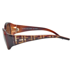 フェンディ ズッカ サングラス FS407 ブラウン プラスチック レディース FENDI 【中古】