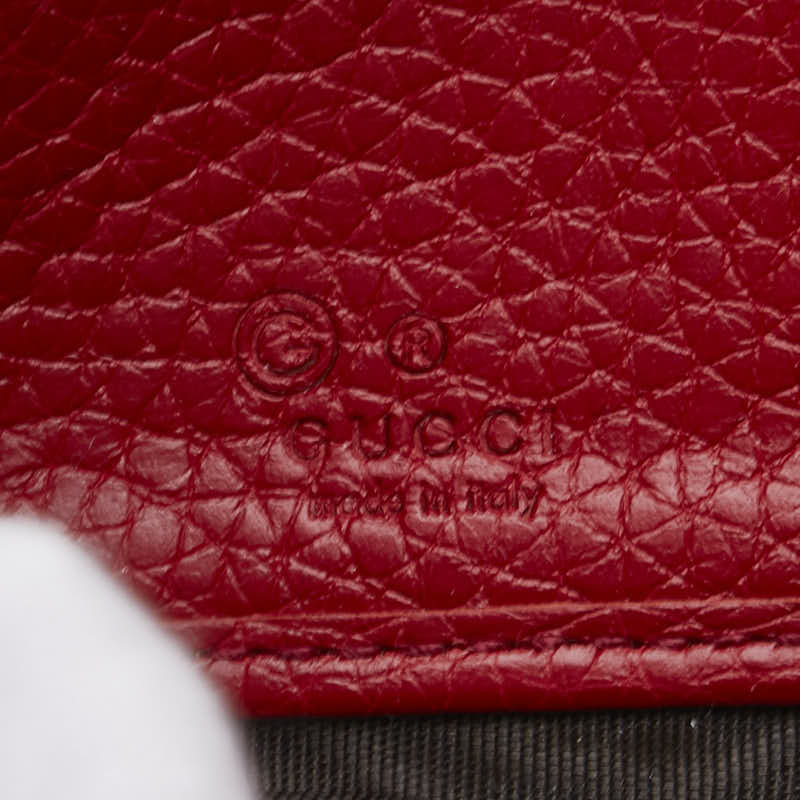 グッチ インターロッキングG ソーホー タッセル ラウンドファスナー 長財布 598187 レッド レザー レディース GUCCI 【中古】