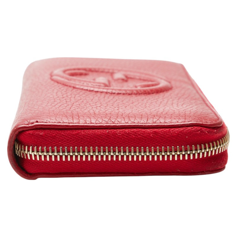 グッチ インターロッキングG ソーホー タッセル ラウンドファスナー 長財布 598187 レッド レザー レディース GUCCI 【中古】