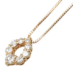 K18PG ピンクゴールド ダイヤ0.50ct ペンダントネックレス レディース 【中古】