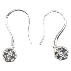 K18WG ホワイトゴールド ダイヤ0.50ct フックピアス レディース 【中古】