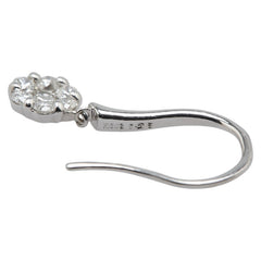 K18WG ホワイトゴールド ダイヤ0.50ct フックピアス レディース 【中古】