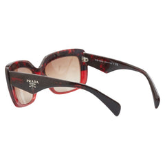 プラダ ロゴ スクエア サングラス レッド プラスチック レディース PRADA 【中古】