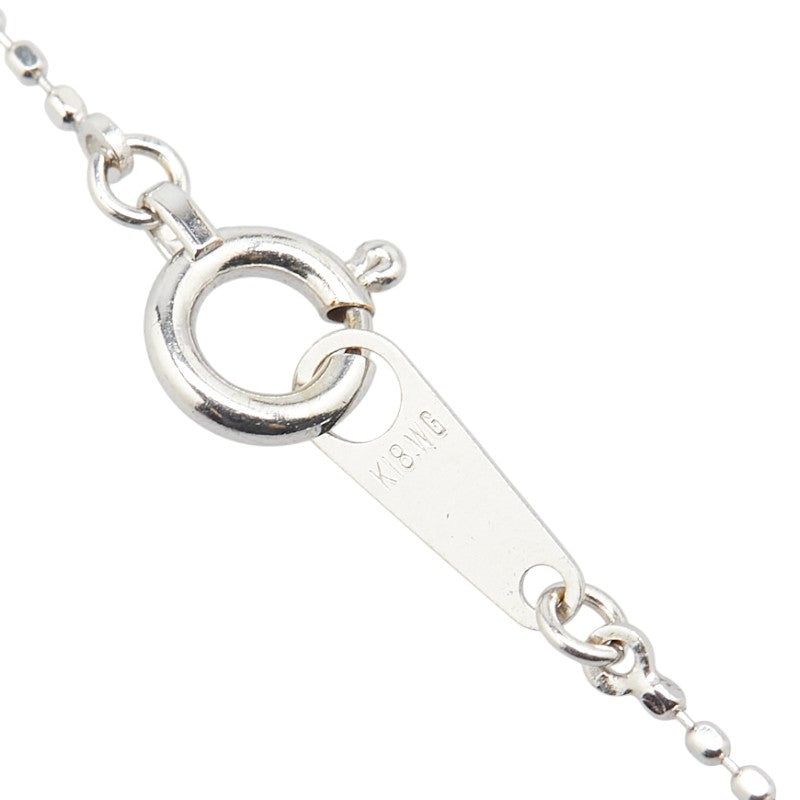 K18WG ホワイトゴールド ダイヤ1.08ct ハート モチーフ ペンダントネックレス レディース 【中古】