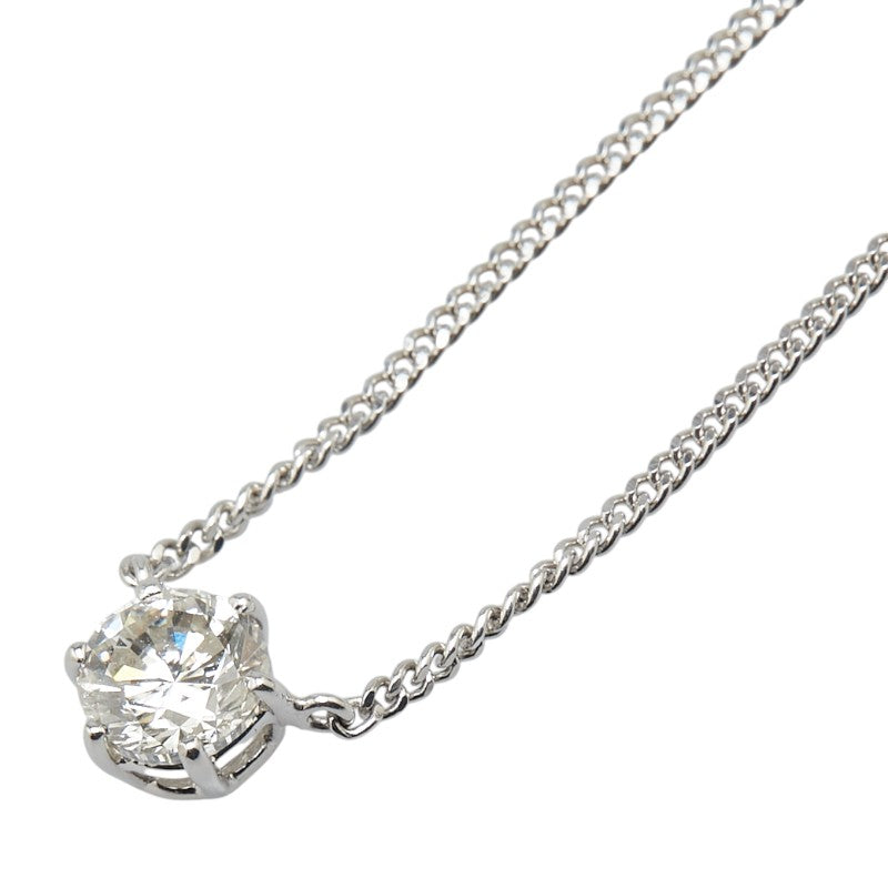 Pt850 プラチナ ダイヤ1.02ct 1P ペンダントネックレス レディース 【中古】