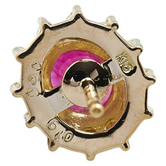 K18YG イエローゴールド ルビー1.80ct ダイヤ0.38ct ピアス レディース 【中古】