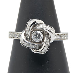 ブシュロン ピヴォワンヌ ソリテール リング 指輪 #56 JSL0010156 K18WG ホワイトゴールド レディース Boucheron 【中古】